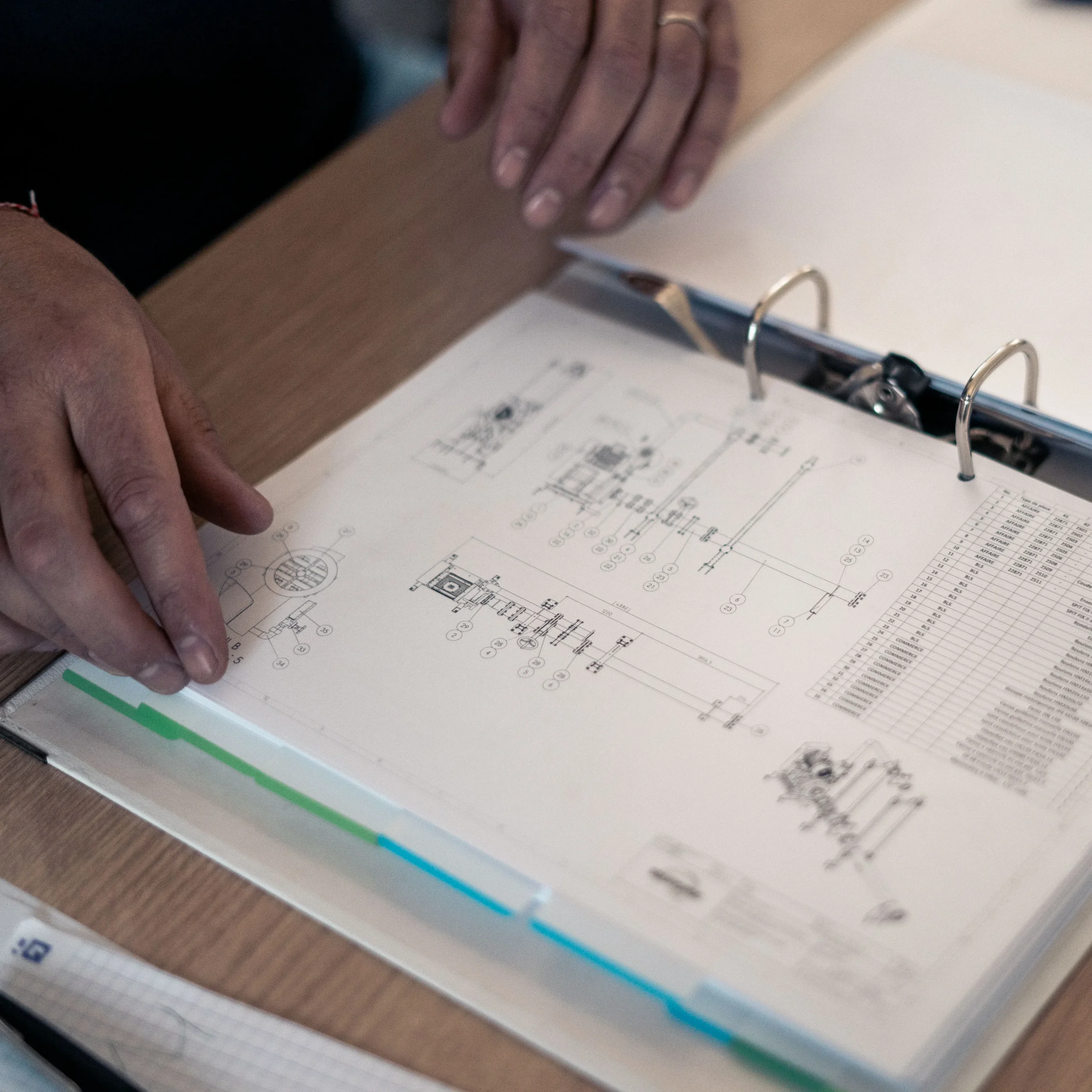 Consultation de plans techniques de pompes centrifuges